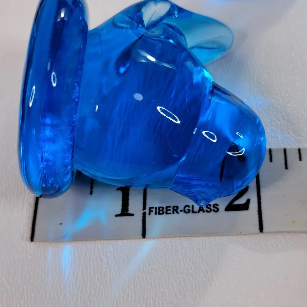 2 Leo Ward Glass Blue Bird of Happiness Signed Figurine USA - Picture 9 of 14